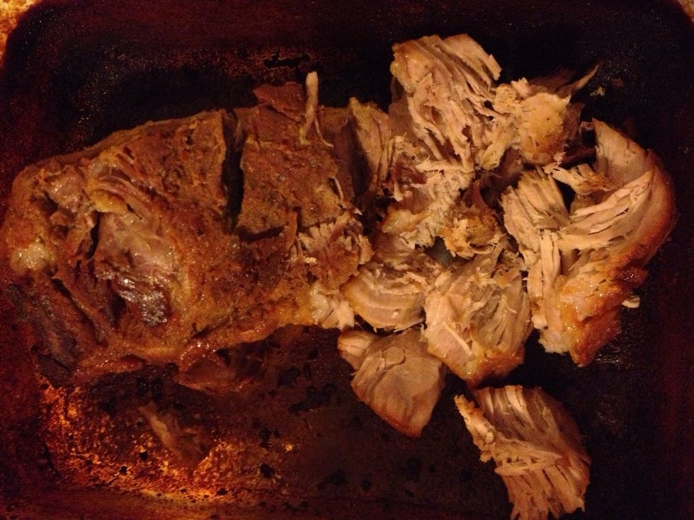 This is what it looks like after about 2 1/2 hours in the oven at 350 degrees Fahrenheit