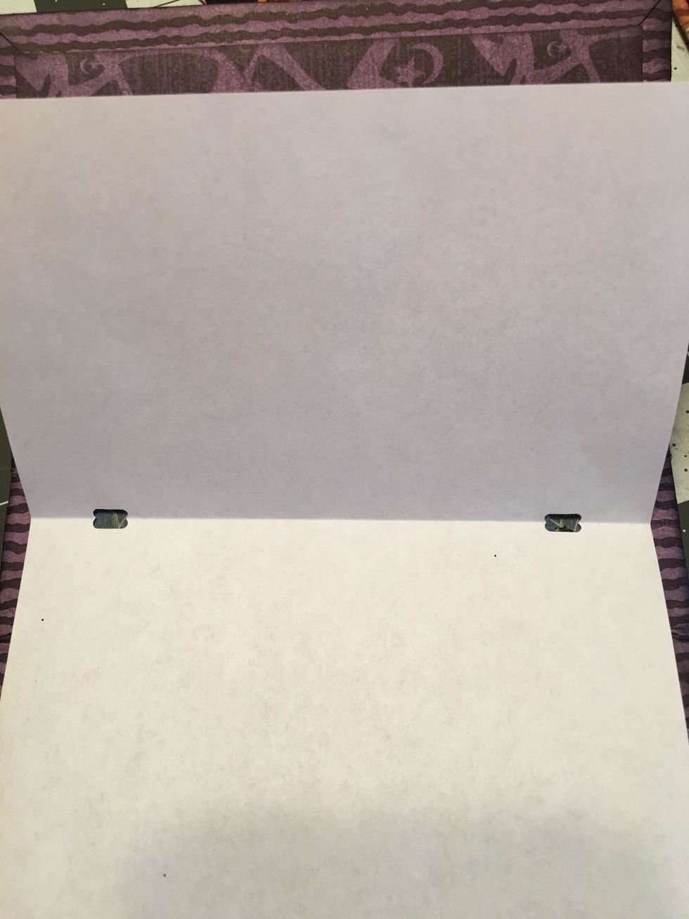 This is what it looks like after it is punched and the paper opened up.