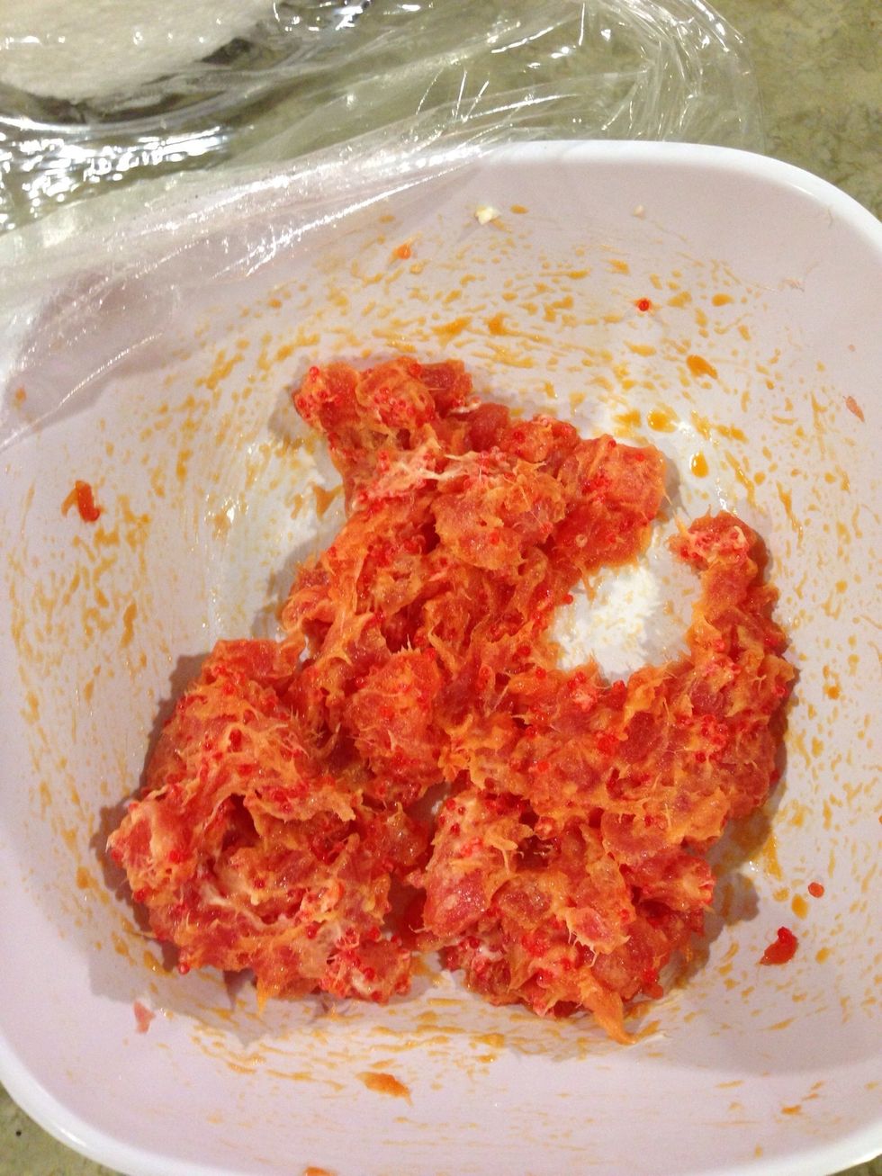 This is what it looks like after mixed together