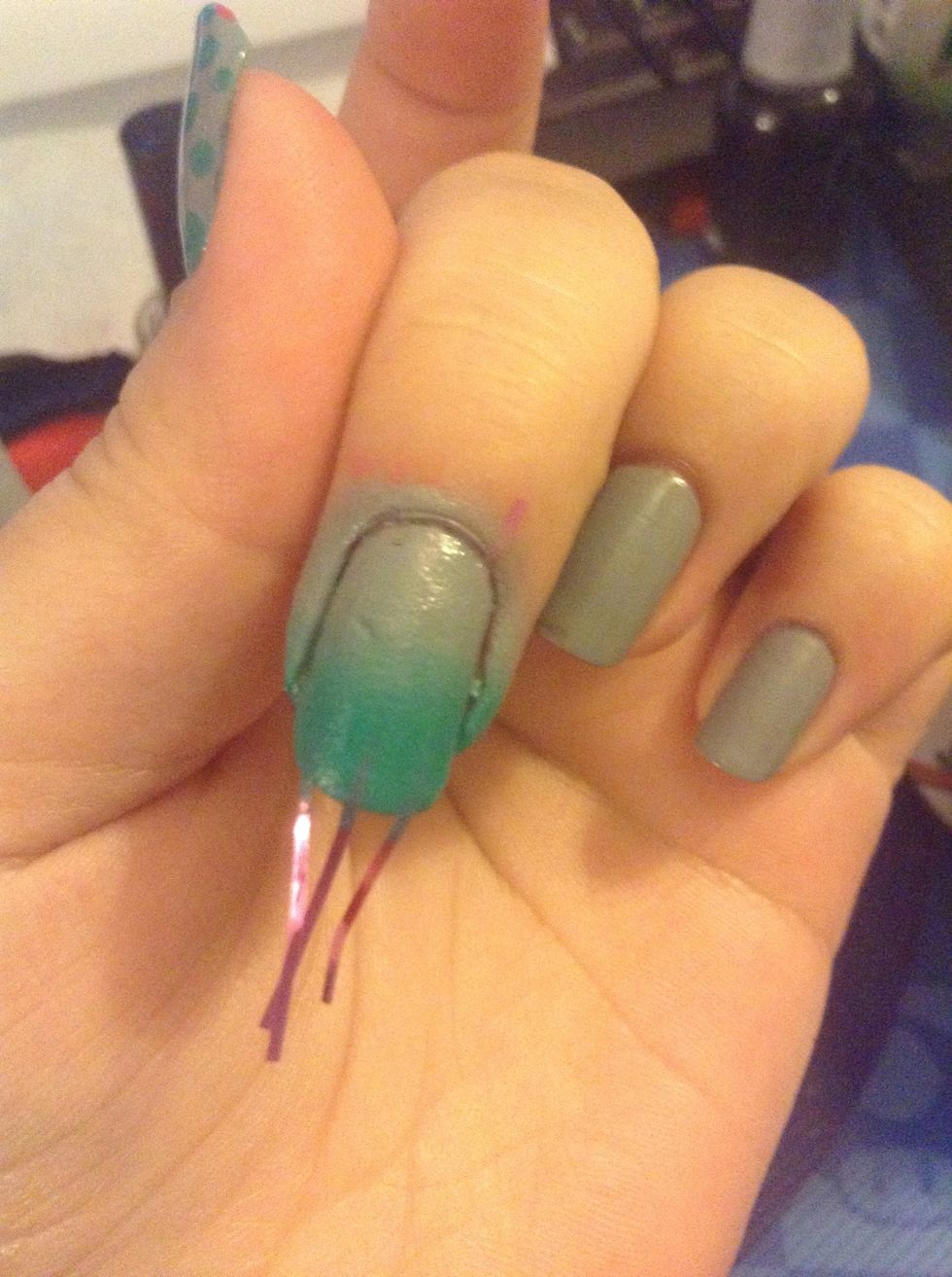 This is what it looks like before I pulled the tape off.