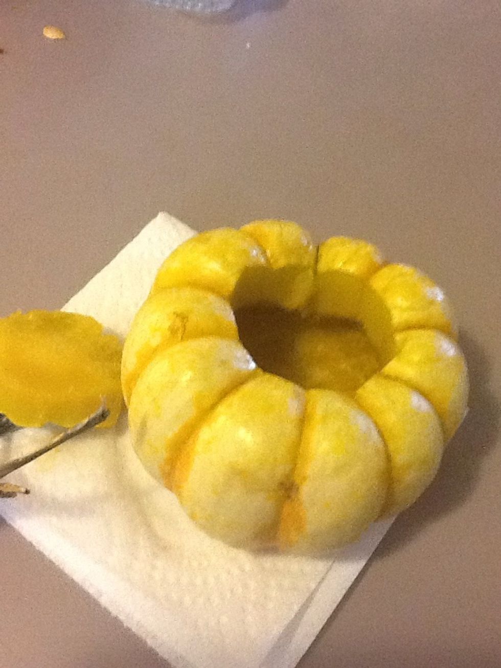 This is what it looks like out of the microwave.