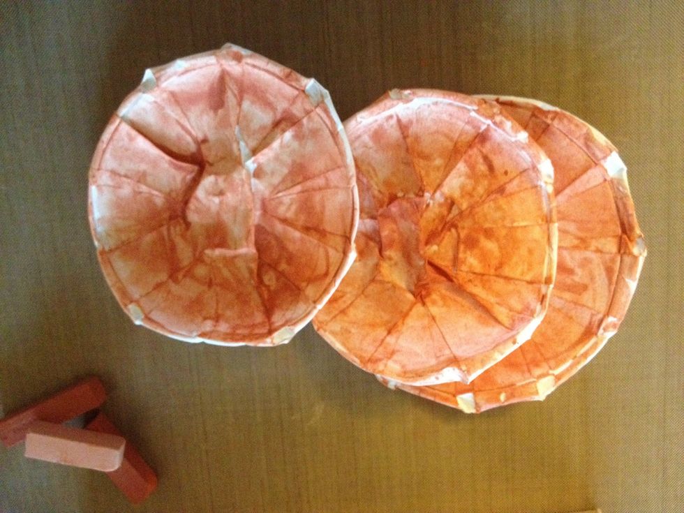 This is what it looks like when it's dry. Stack them up and glue on top of each other.