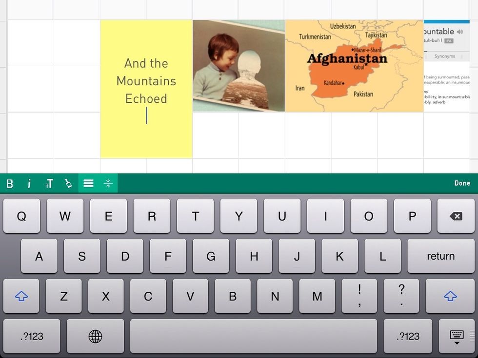 This is what it looks like when you are editing your text.