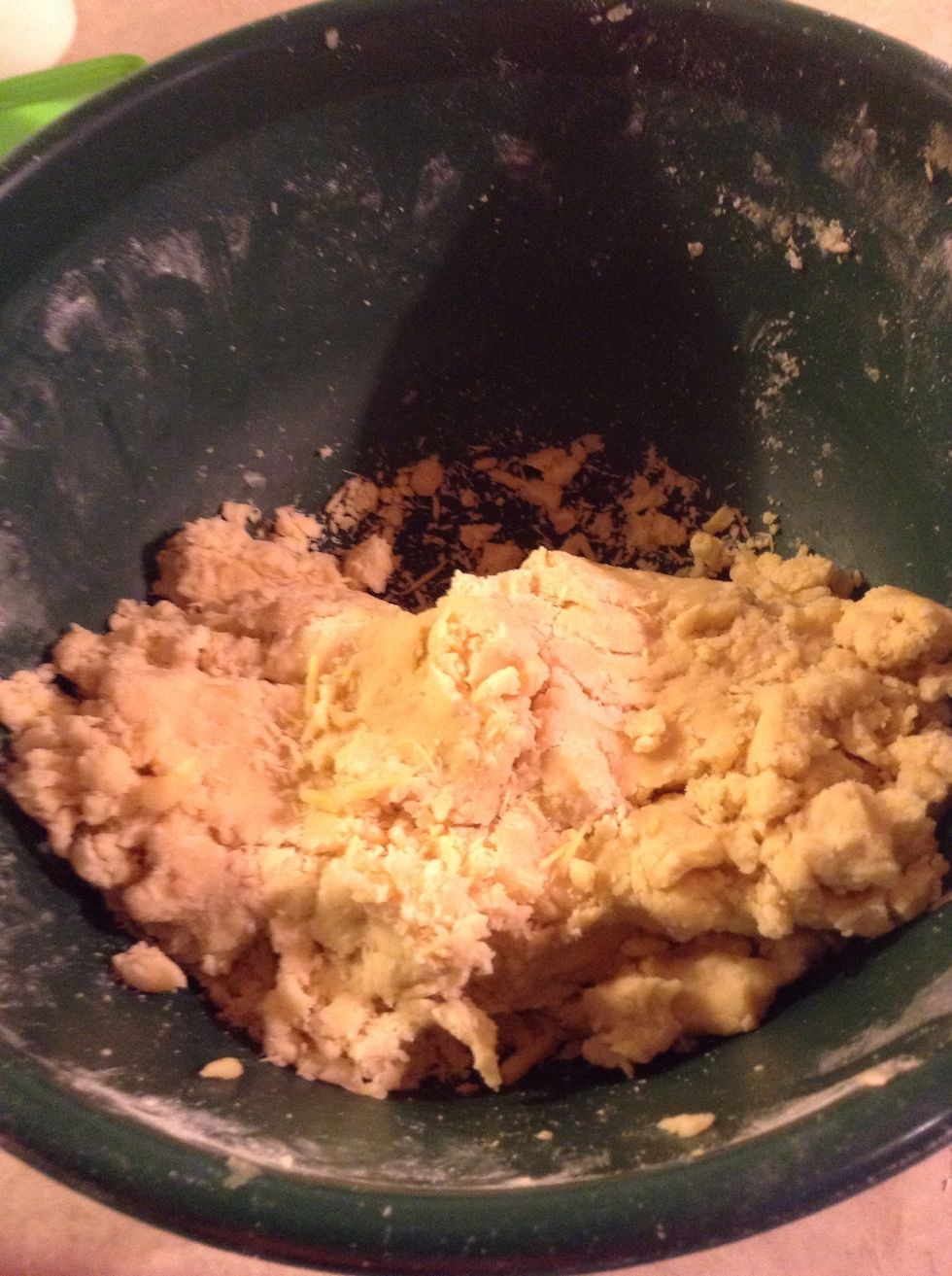 This is what it should look like after mixing before chocolate chips or candies are put in