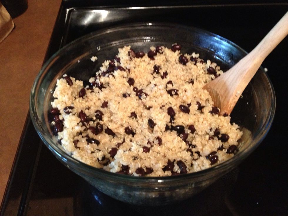 This is what it should look like after, set the mixture to the side... Time to chop some veggies :)