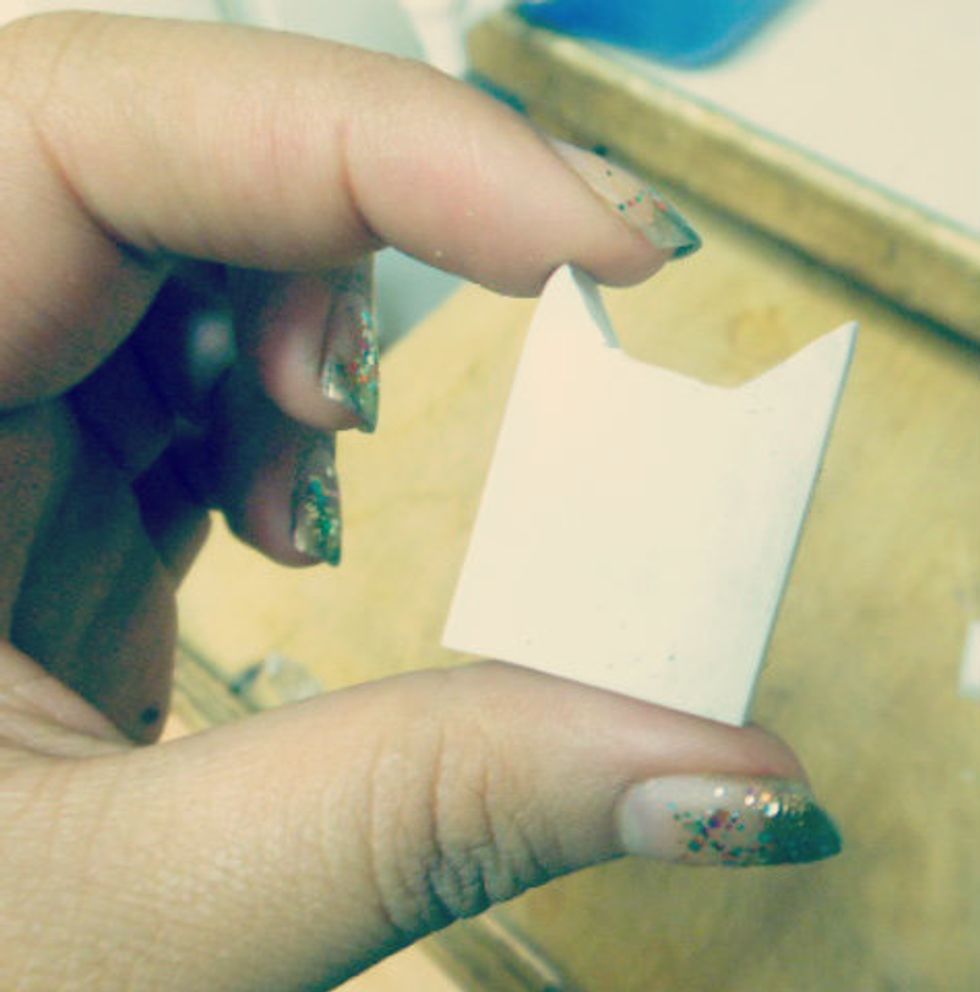 This is what it should look like after you cut the line from one end to the other