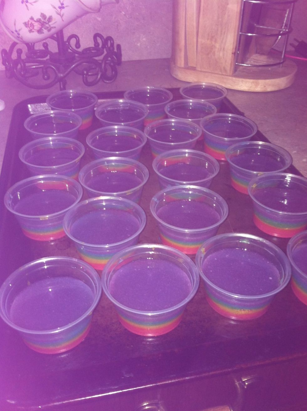 This is what it should look like after you have finished every layer! All you need is to add icing, after 10 hours of setting in the fridge. (Optional and I will update the final pic in the am)