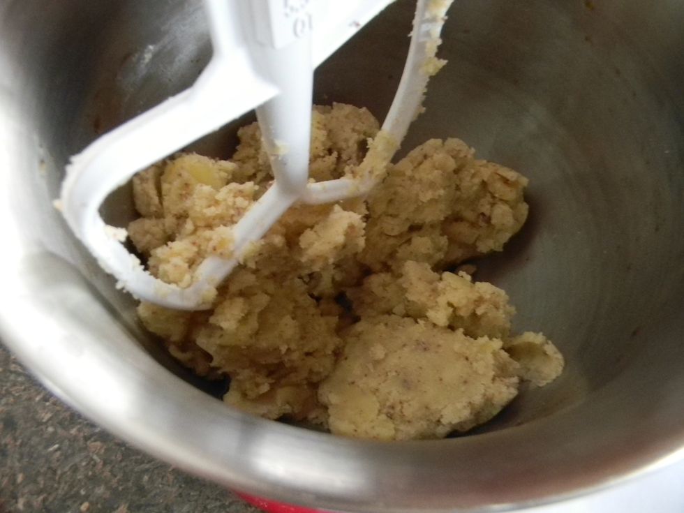 This is what it should look like. Notice how the sugar granules are still visible. This is what makes the cookies so crumbly later on.