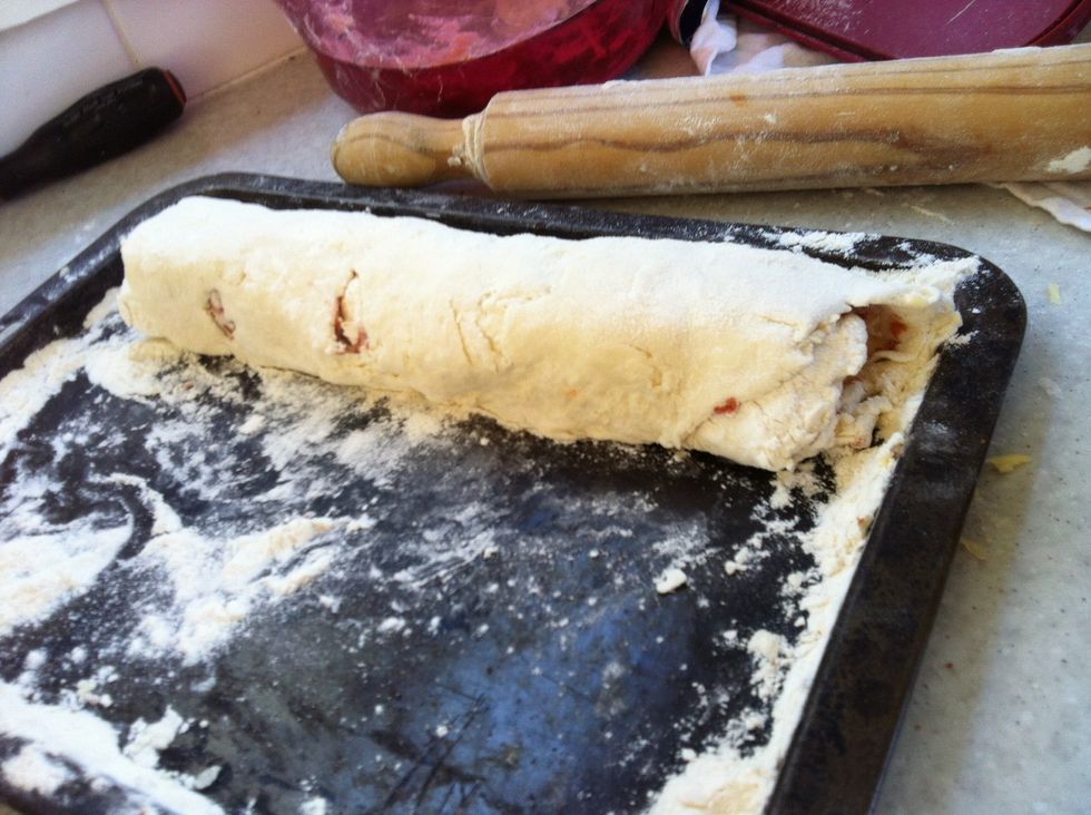 This is what it should look like once it is rolled up.