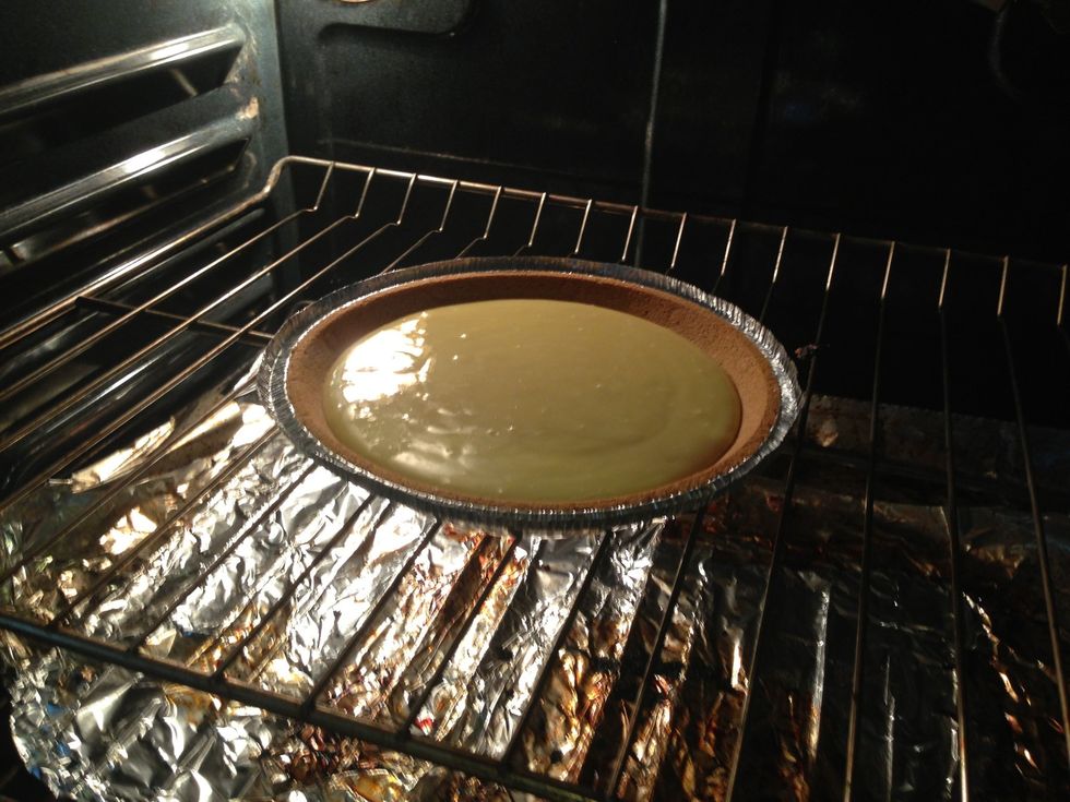 This is what it should look like when it's ready to come out of the oven.