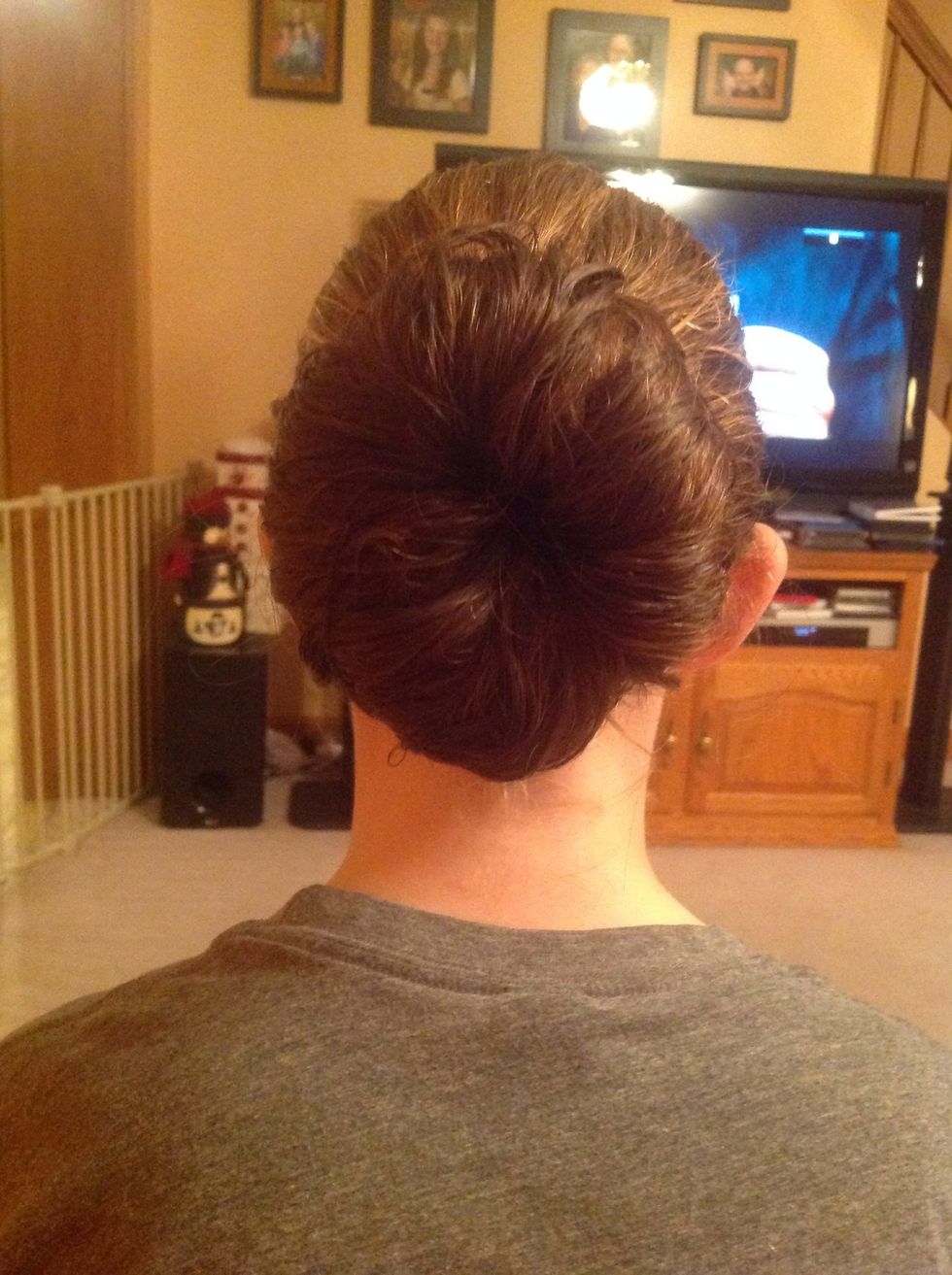 This is what it should look like when you're done rolling.