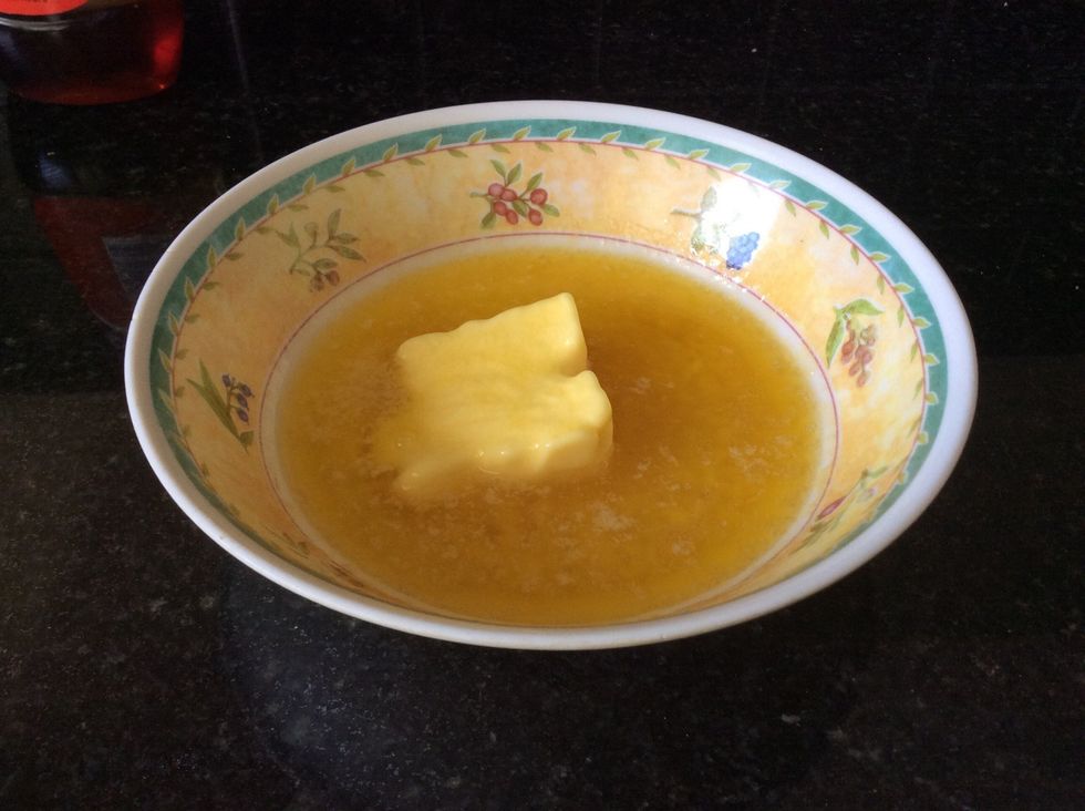 This is what it will look like. Mix in the butter that has not melted