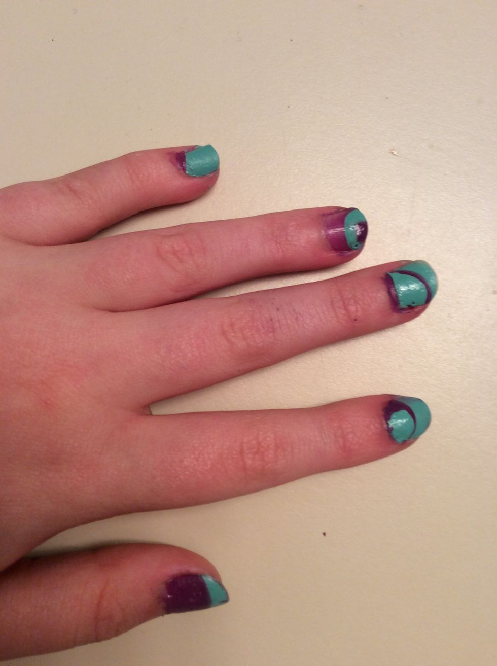 This is what it will look like You will also have to clean up your nail a bit