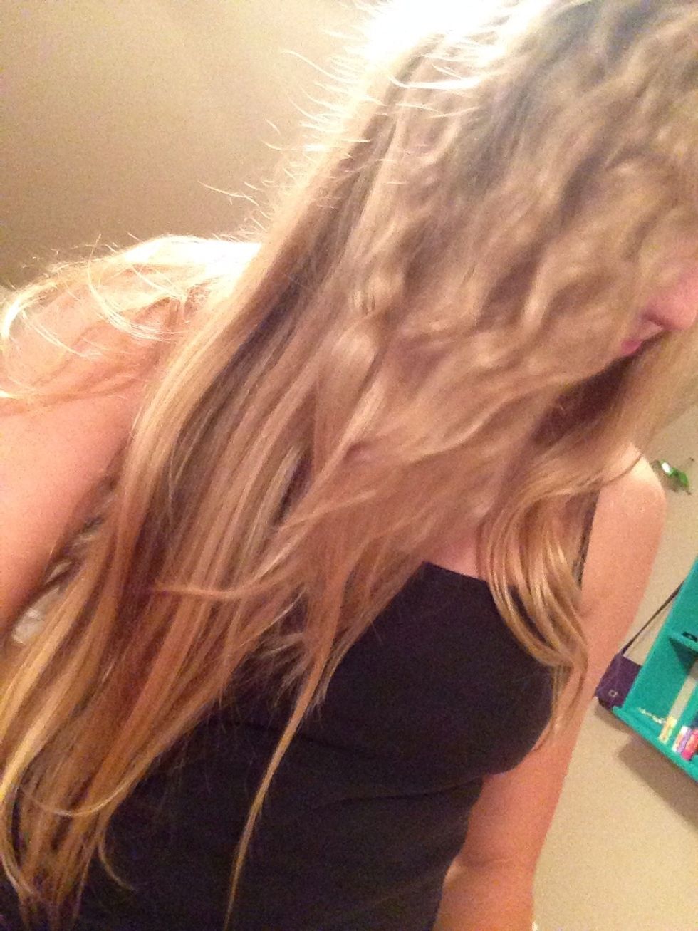 This is what my hair looks like before I straighten it