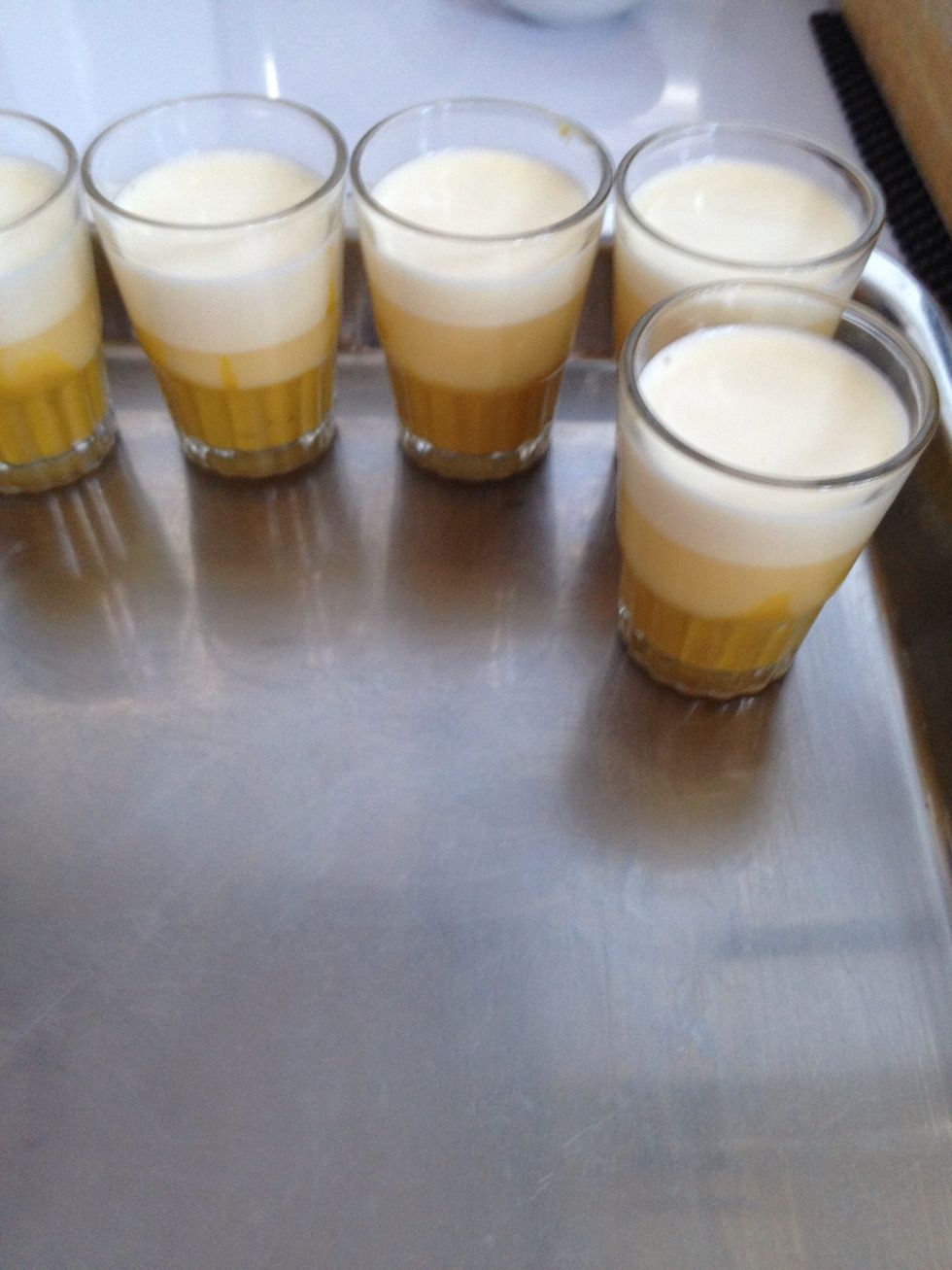 This is what seperated custard looks like. Big no no! It will cause air bubbles in ur dish.