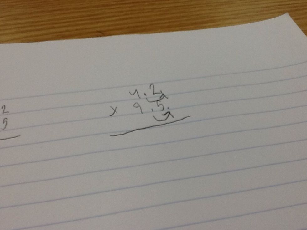 This is what that would look like, the next step is to do normal multiplication.
