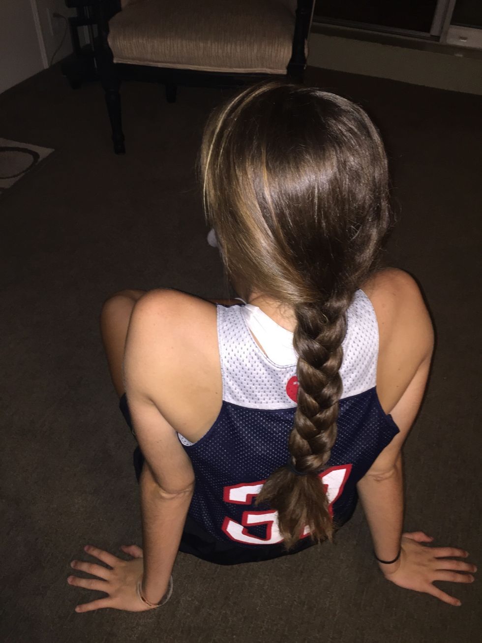 This is what the braid should look like when completely finished.