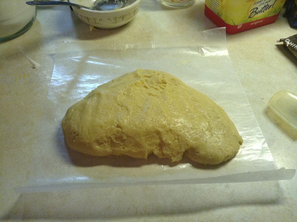 This is what the dough should look like after you mix all the ingredients together.