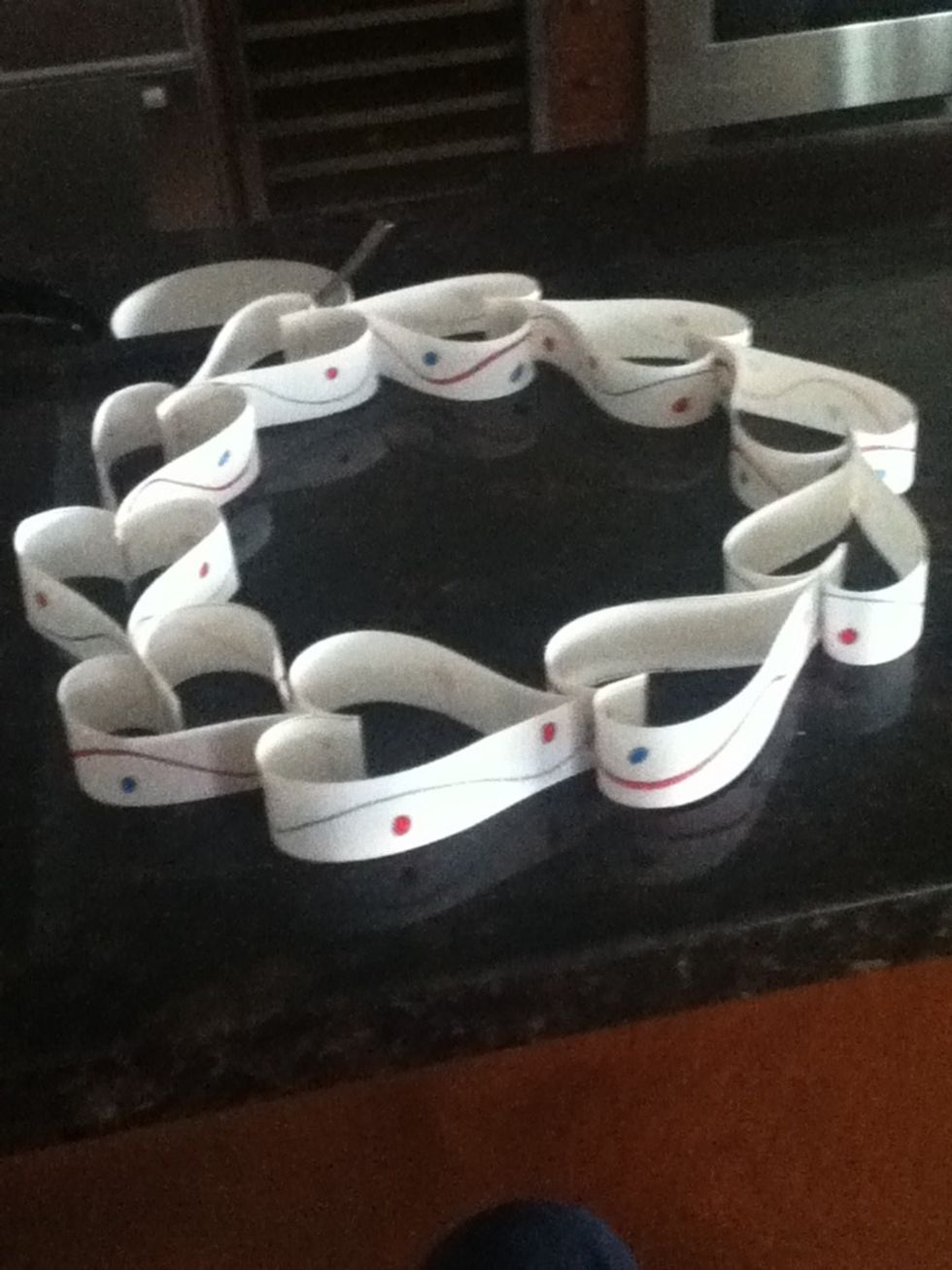 This is what the final product should look like. You can add ribbon or string to hang it