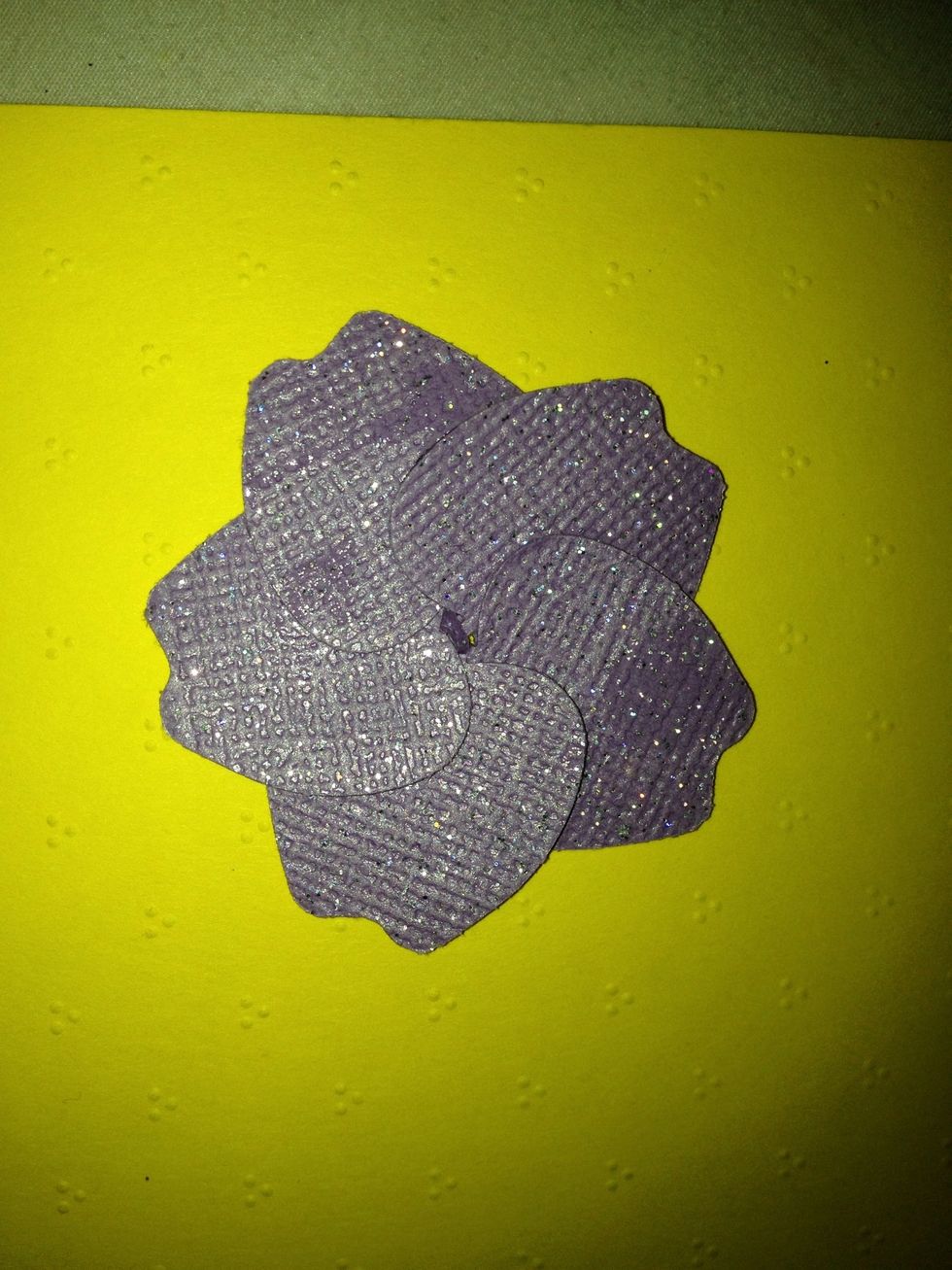 This is what the first part of the flower looks like, please be mindful to tuck the apples aka flower petals tight together