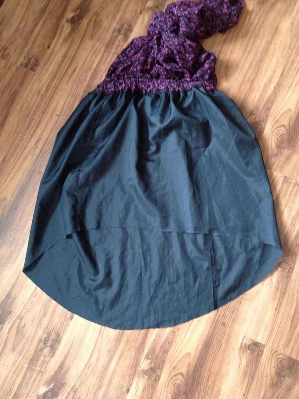 This is what the liner looked like laid out in a front view.