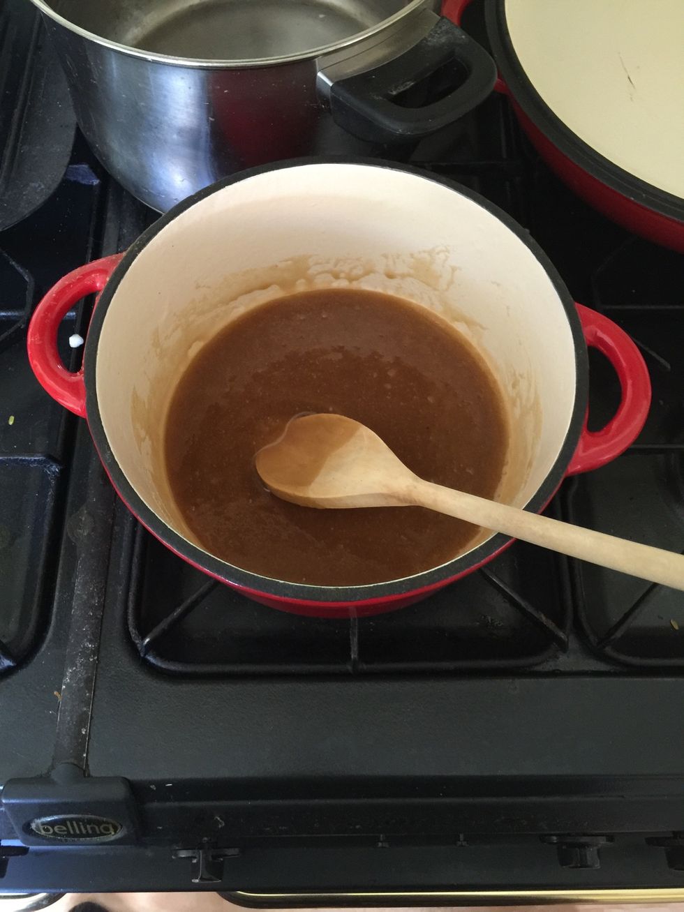 This is what the mixture should look like once melted together