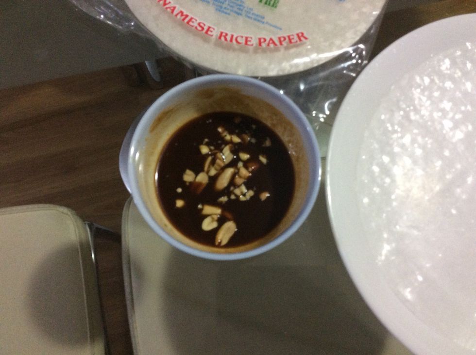 This is what the sauce will look like once it's done. You may add peanuts if you want it's optional.