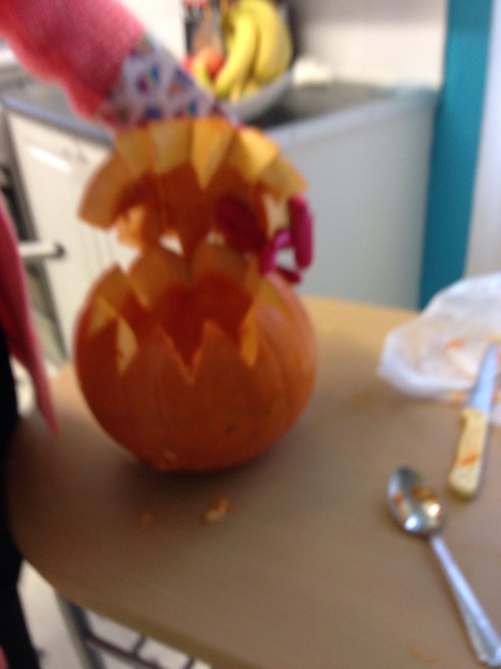 This Is What The Whole Carved Pumpkin Should Look Like But Were Not Finished Swipe Right To Look At The Rest