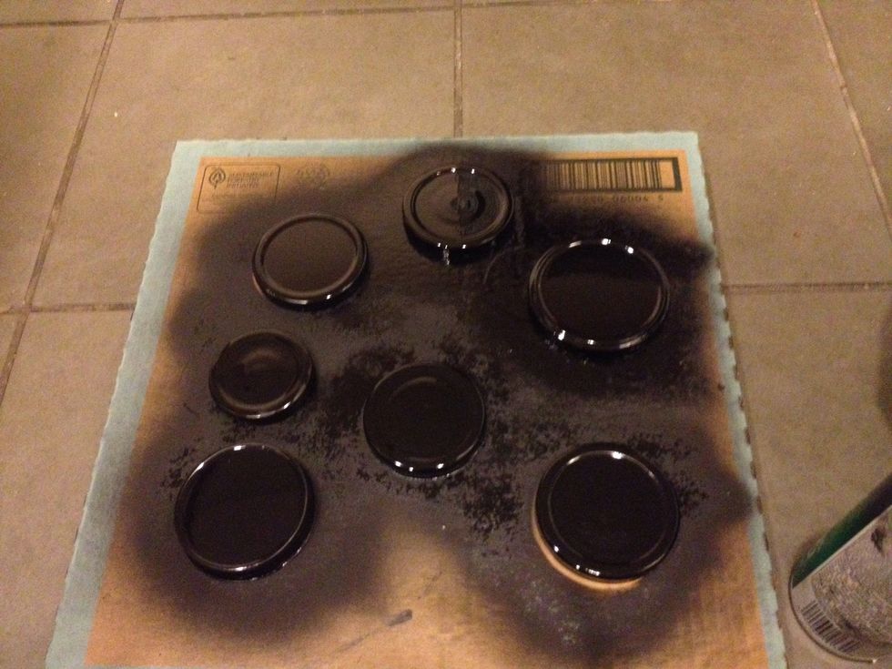 This is what they look like while wet. Allow 24 hours for the paint to set.