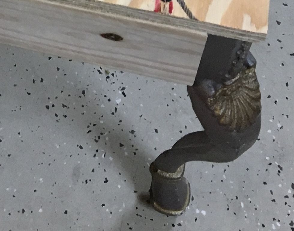 This is what they looked like when they were installed in the corners