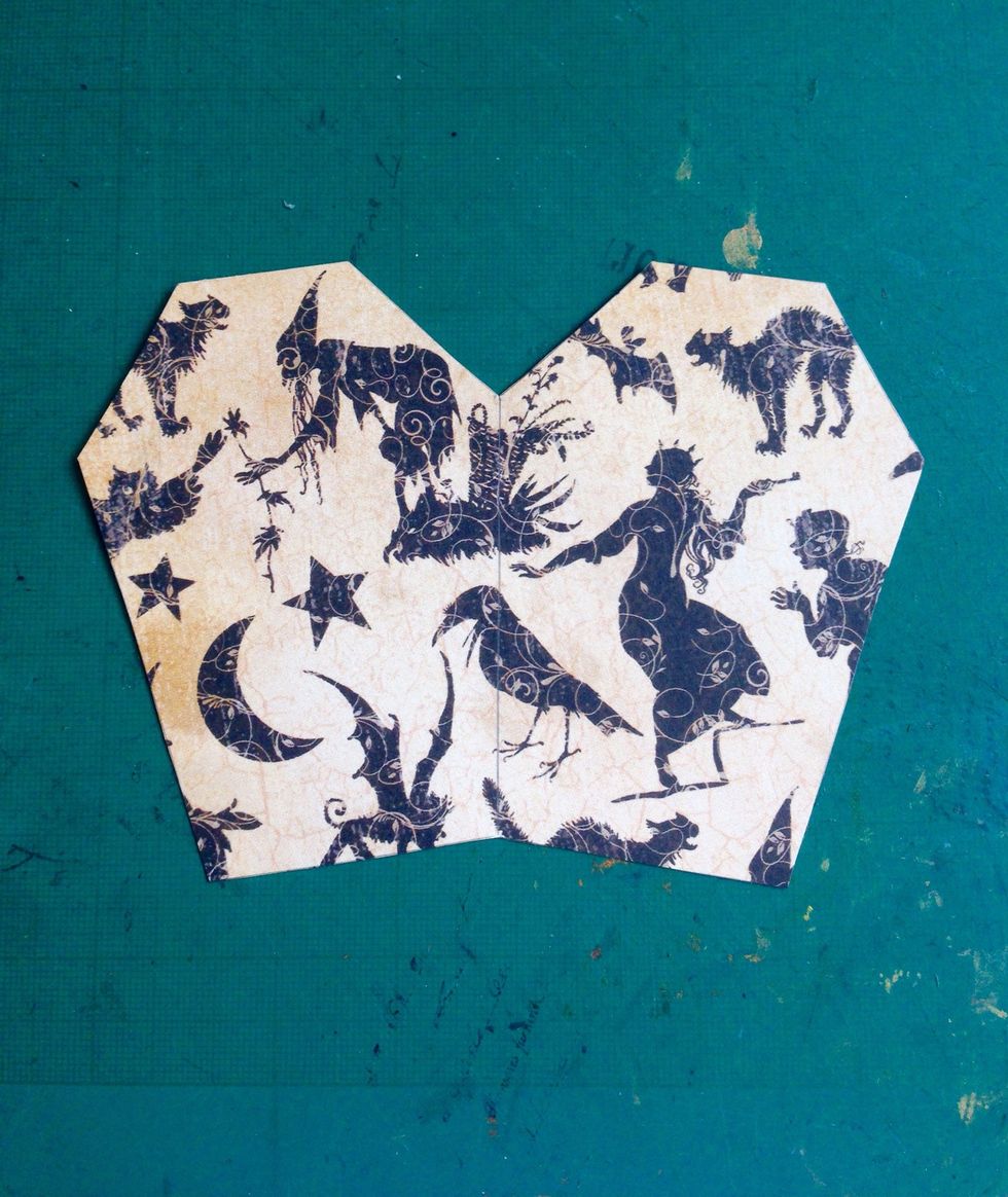 This is what you will get after cutting out... This will be the pocket for the tomb card...