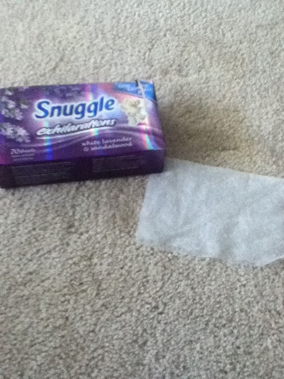 This is what you will need, One used fabric softener sheet!