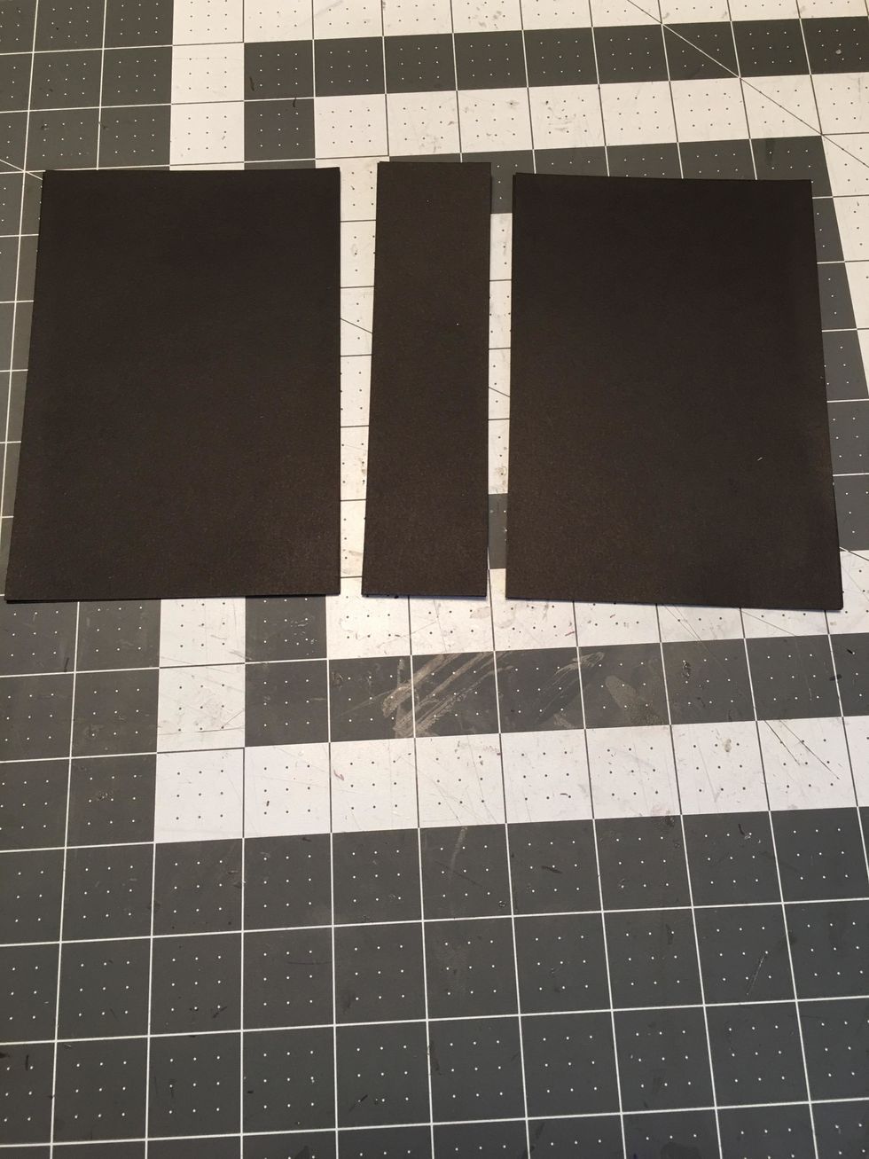 This is what you will now have. All three pieces are now double thickness cardstock.