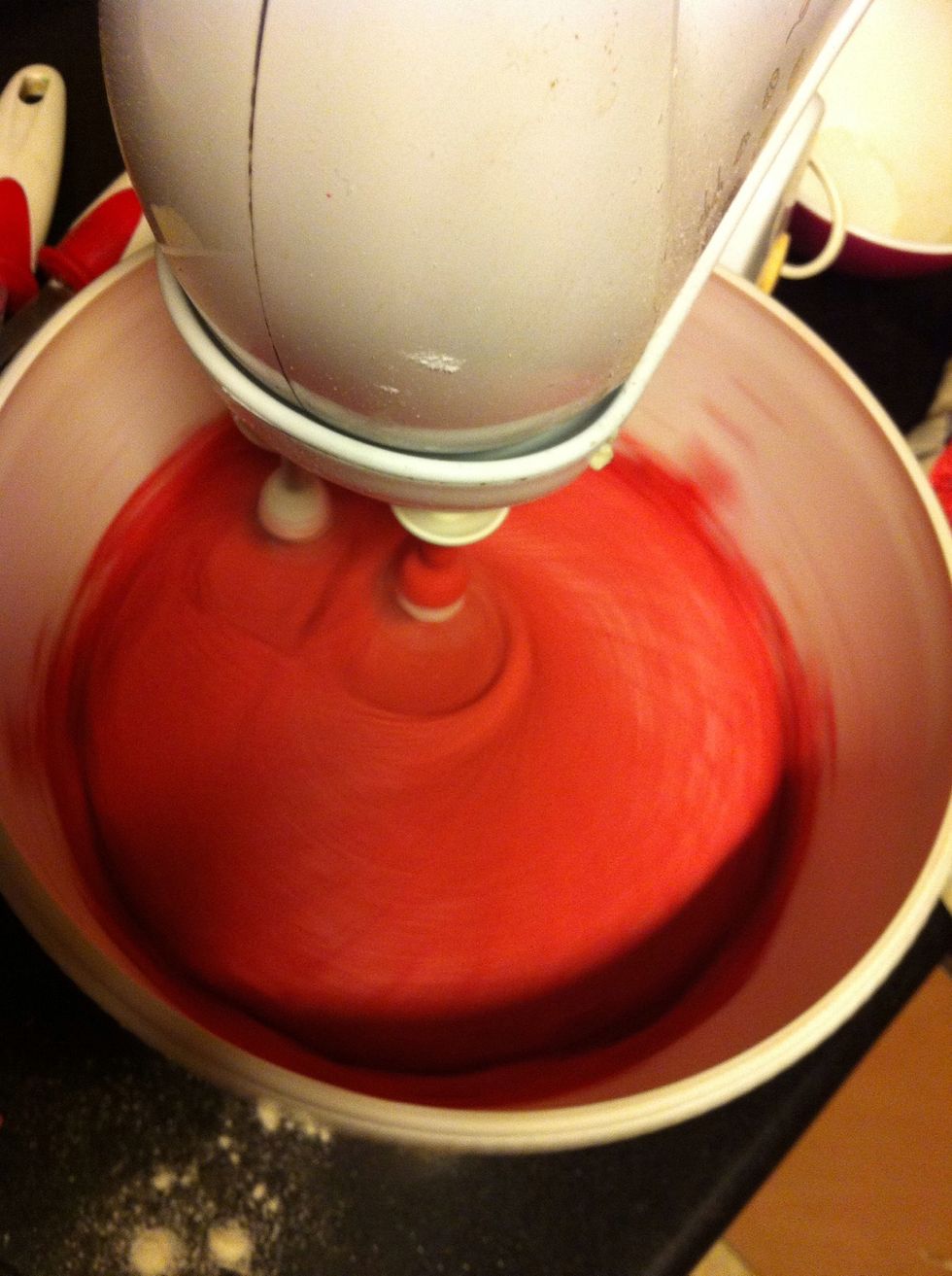 This is what your batter should look like! Spoon it into a 12 holder cupcake tray, or individual moulds, or you can even make a cake! One recipe makes 12-14 cupcakes.