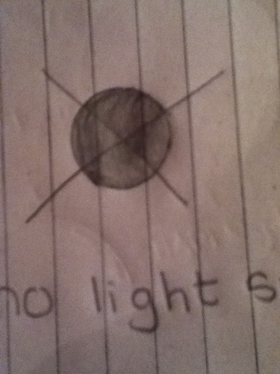 This is what your first attempt might look like but practise makes perfect. Make sure there is A light side and a dark side.