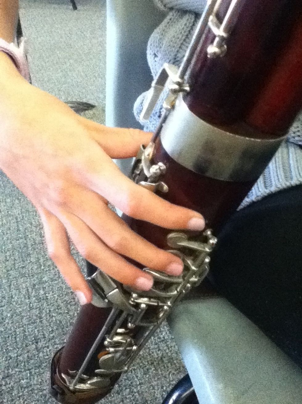 This is where your right hand goes on a bassoon.