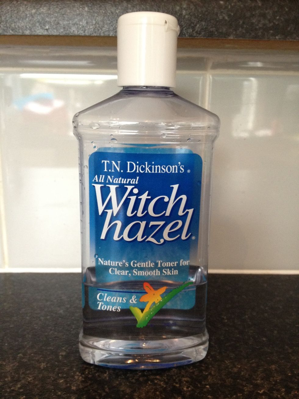 This is witch hazel, a natural astringent. It works great as a toner after cleansing your face. If your supermarket stocks it, you'll find it in the facial care aisle.