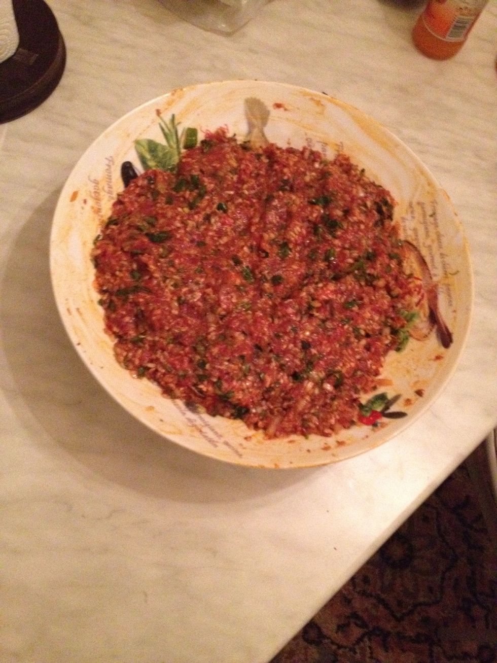 This is your filling. It is a standard filling for many Turkish and Mediterranean recipes. You can stuff vine leaves, bell peppers, eggplants too. you can keep this up to 6 months in the freezer.