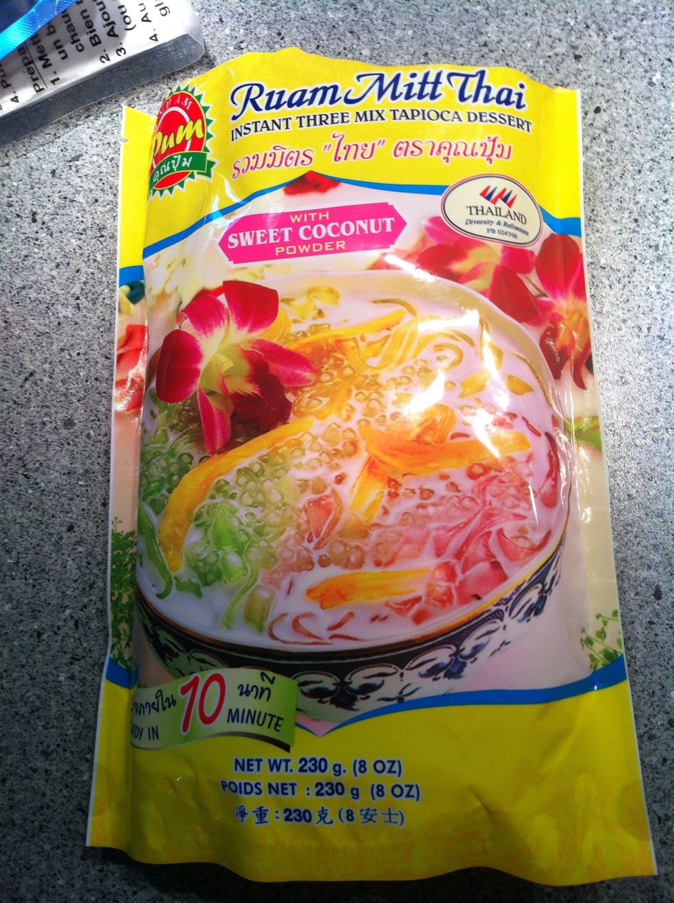 This is your instant tapioca dessert mix package.