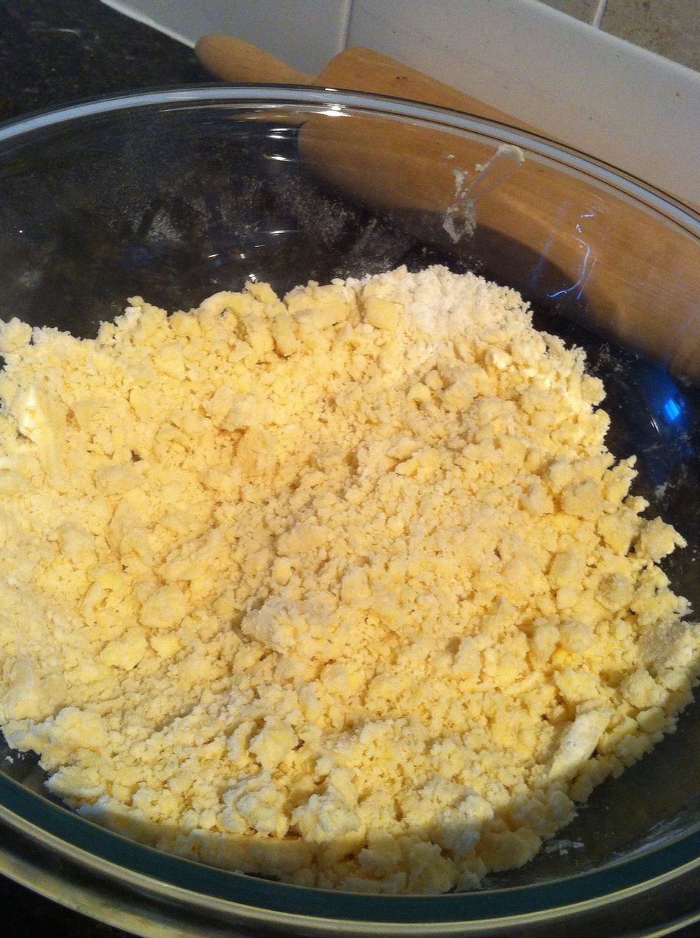 This! It will be a moist(ish) ball like consistency.