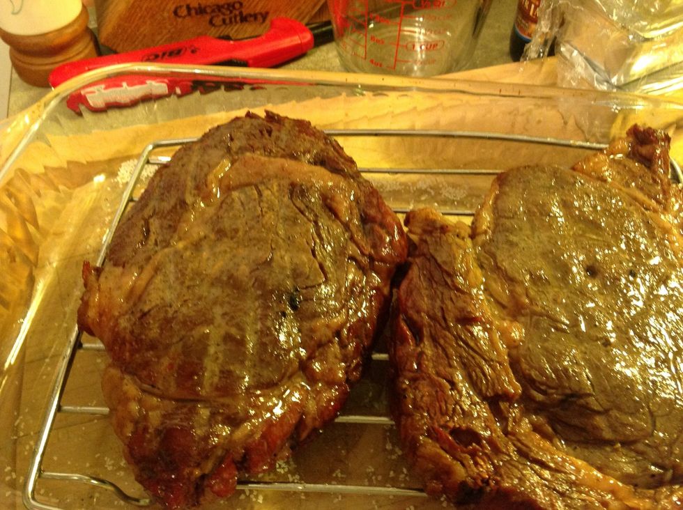 This keeps the steak from sticking to the high-heat grate.