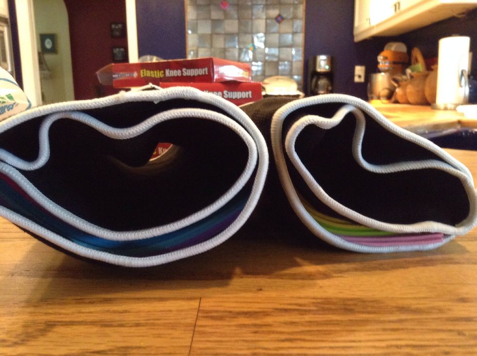 This makes it a bit easier to slide on and off, and for long periods of time, your legs won't get sweaty.