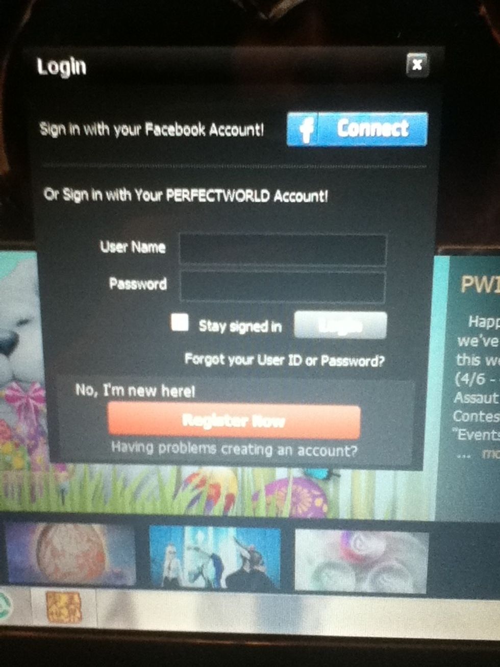 This message will pop up and go to register now if you are new.