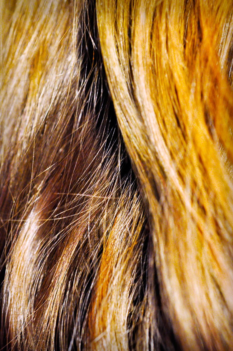 This mildly acidic rinse helps smooth our your hair after shampooing, and the lemon, chamomile, and honey will help add blonde accents to your hair.