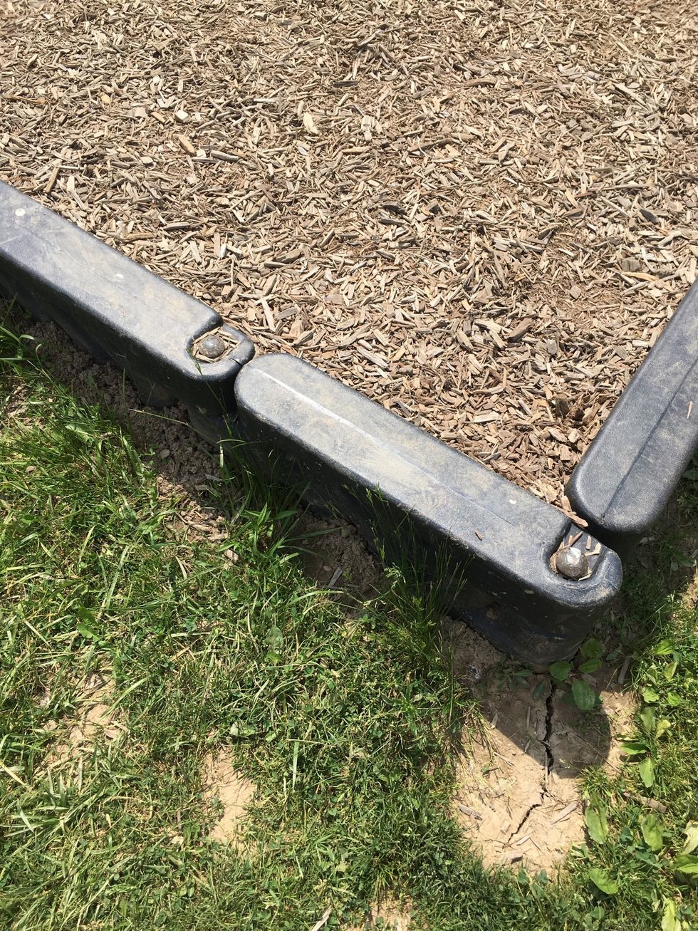 This mini fence will stop shrapnel from going into the wood chips. This is why the mini fence would prevent Weathering, Erosion and Deposition.
