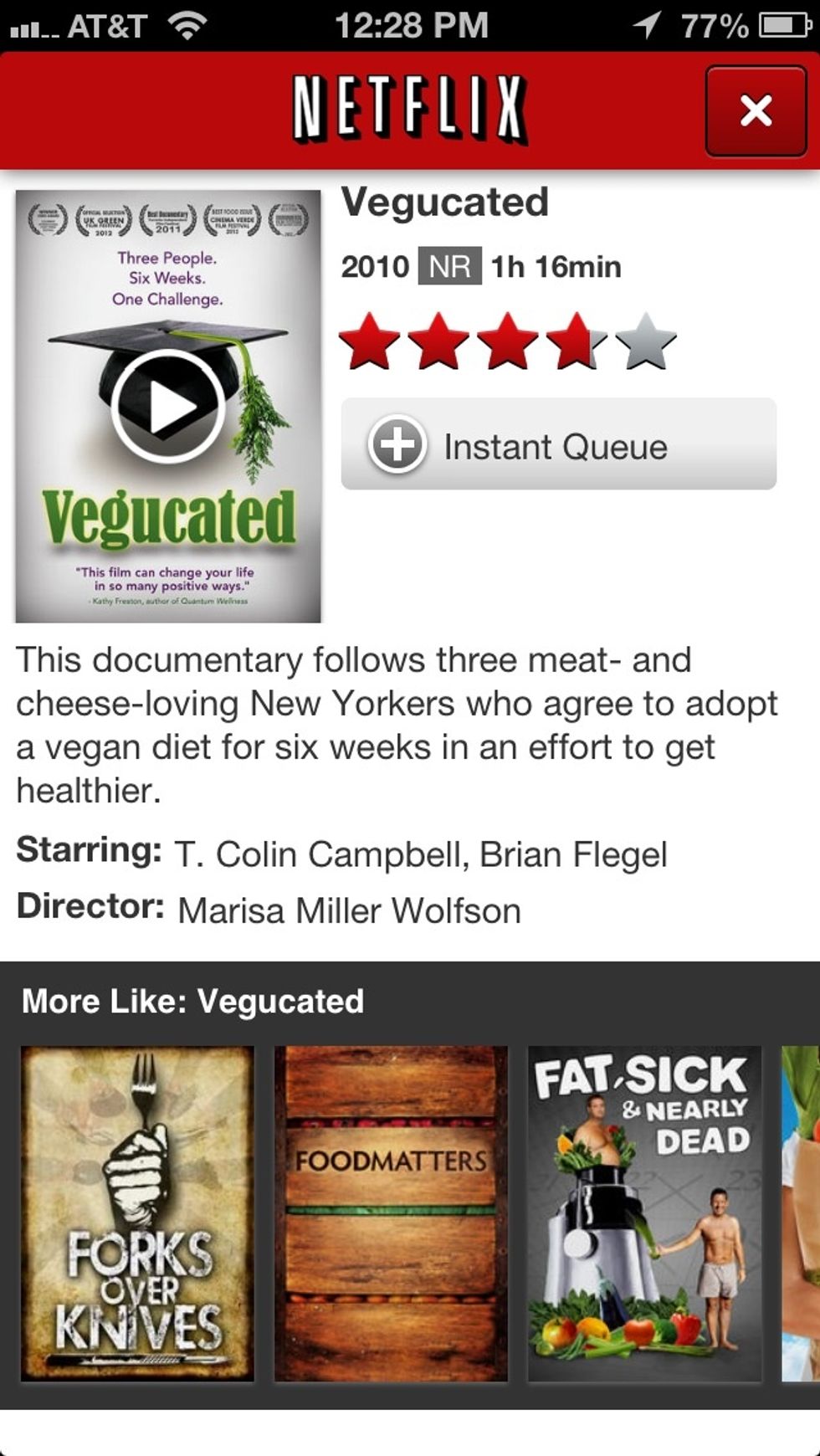 This movie in particular titled "Vegucated" showed that in the new millennium, we as people can live off a plant based diet and still get all of our essential vitamins and protein.