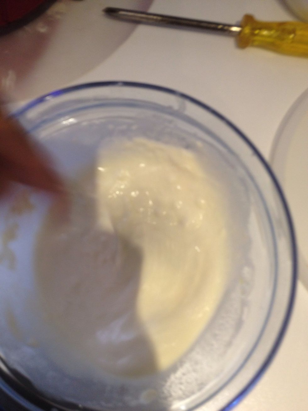 This must be the consistency with the water! If it is necessary add more water