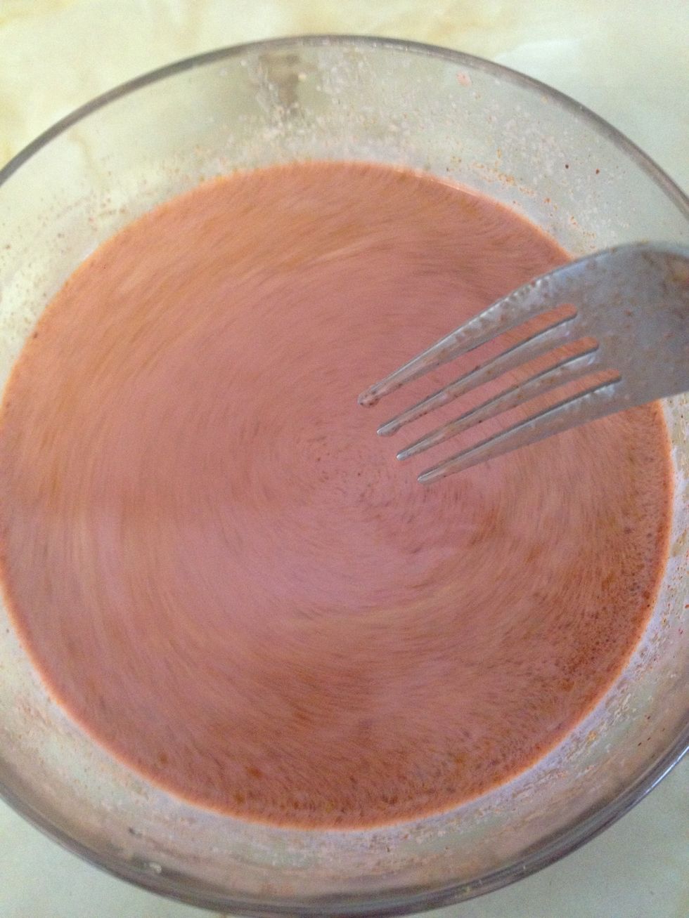 This! Now chop up your chicken breasts into good size chunks, try and get them all roughly the same size so they cook evenly, add to marinade and give it a good stir so every chunk is coated all round