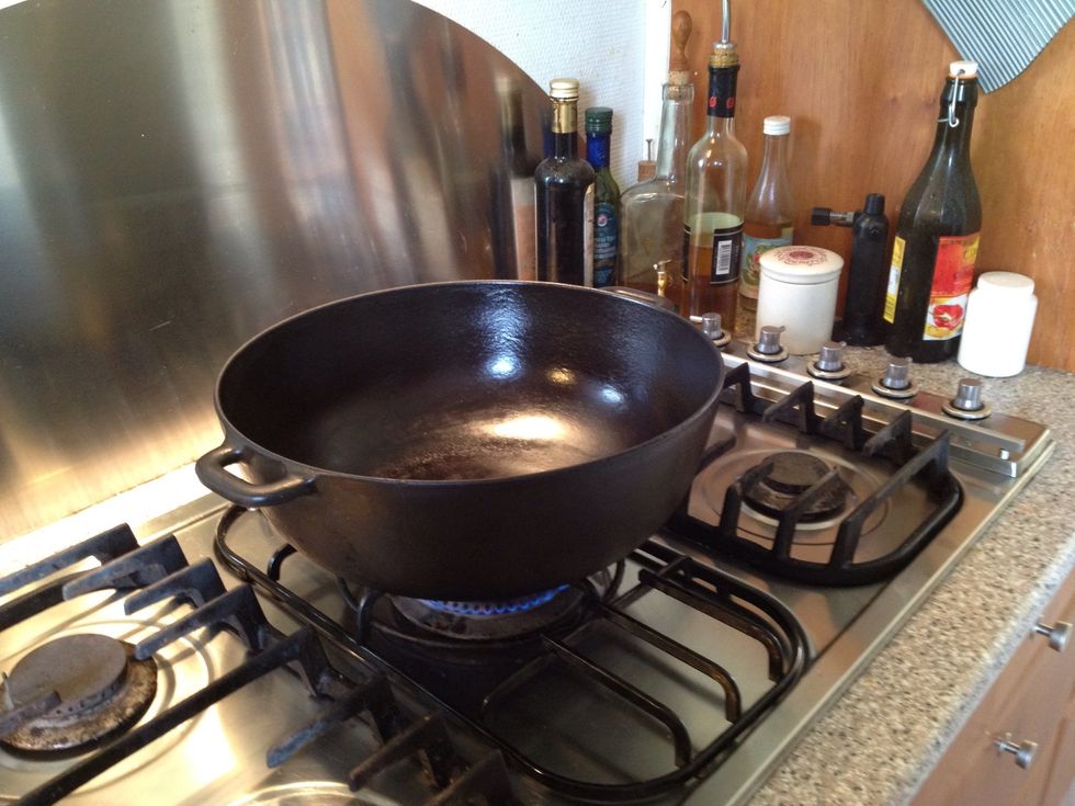 This old friend I inherited from my grandma. I love it. Cast iron pots are simply the best cook ware you can get. Never use soap, hot water salt and scrub. Look at guides how to take care of them.