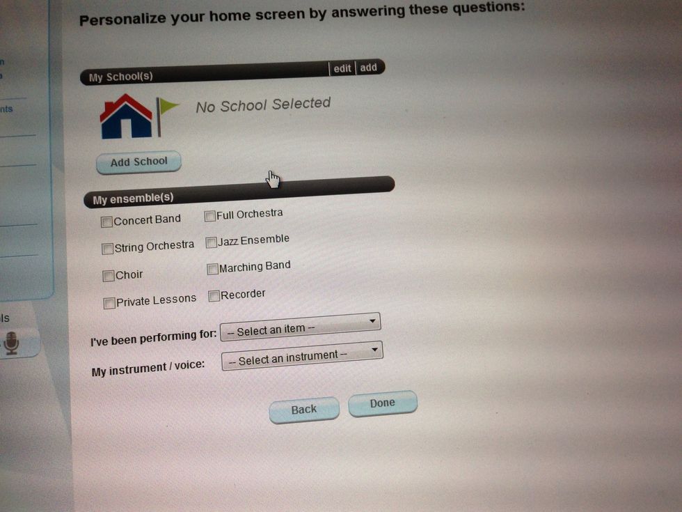 This page will appear. Click on "Select School"
